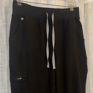 FIGS | Men's Black Drawstring Pants Technical Collection Size M/T